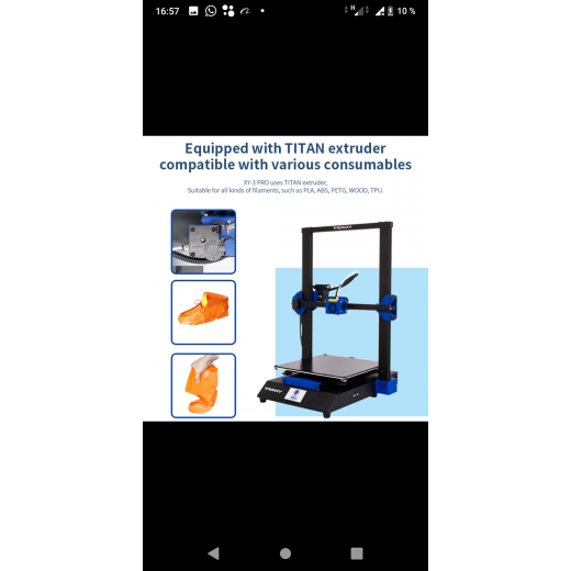Принтер 3D Tronxy XY-3 PRO,dual Z, Tmc 2235,sensor display